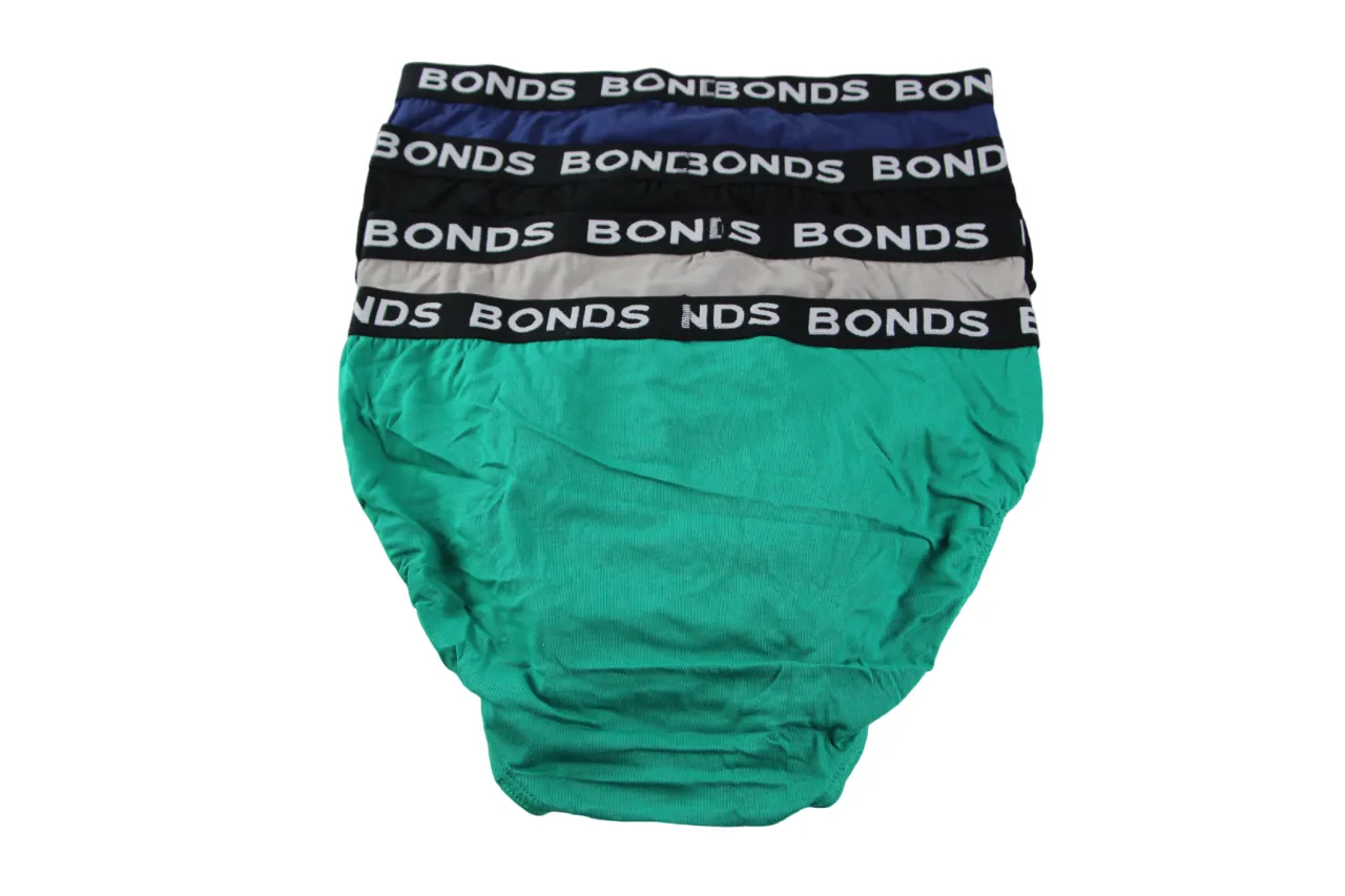 12 X Bonds Mens Hipster Briefs Multicoloured/Black Band As1