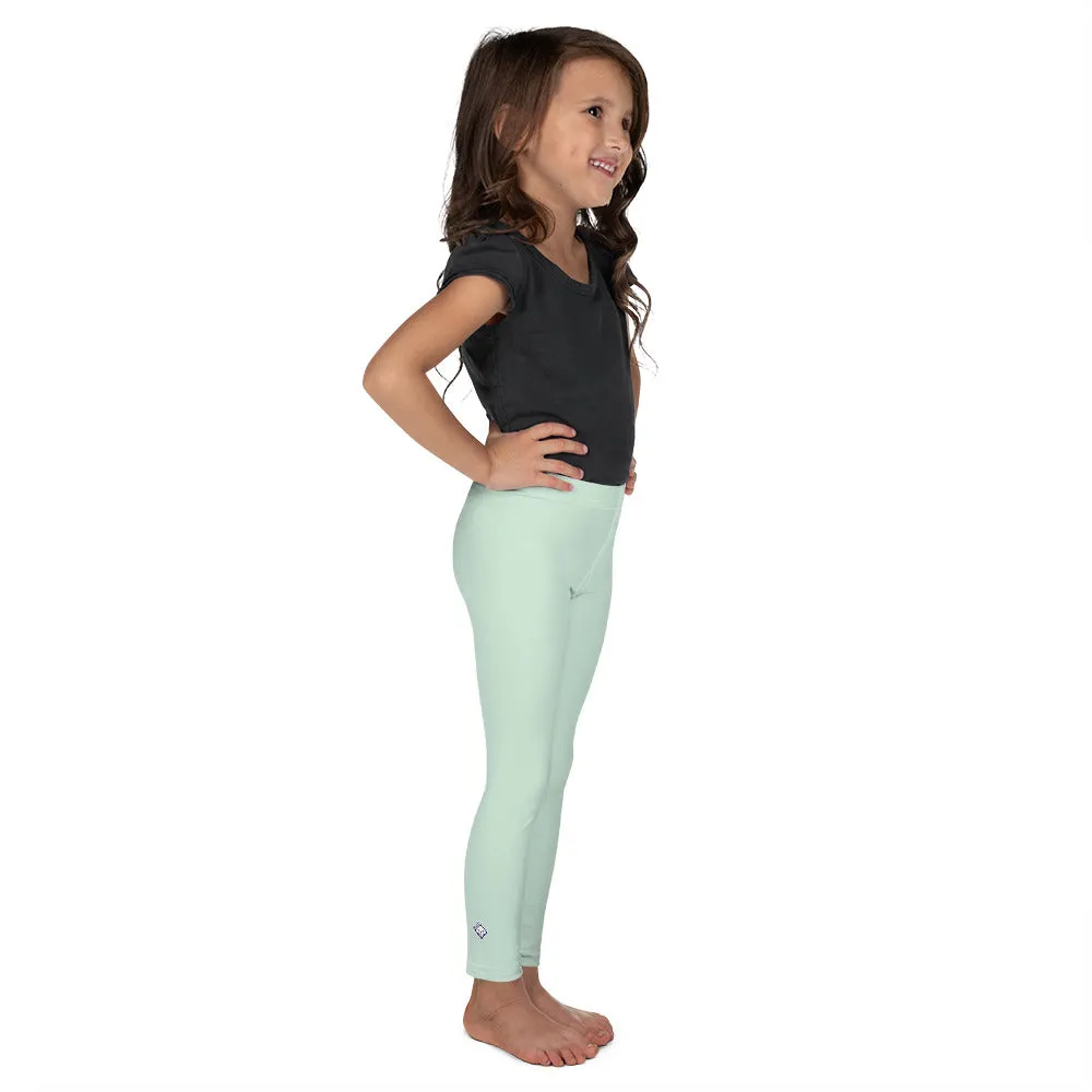 Active Adventures: Solid Color Leggings for Young Girls - Surf Crest