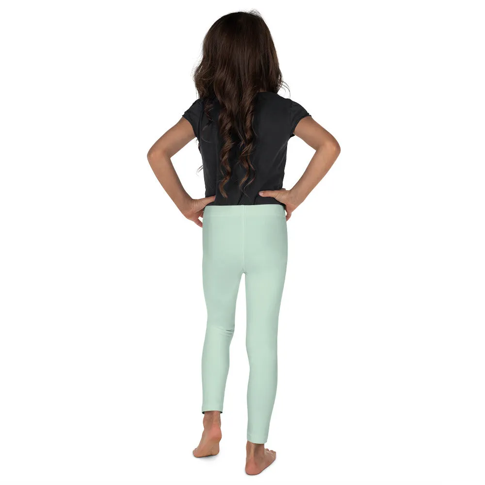 Active Adventures: Solid Color Leggings for Young Girls - Surf Crest