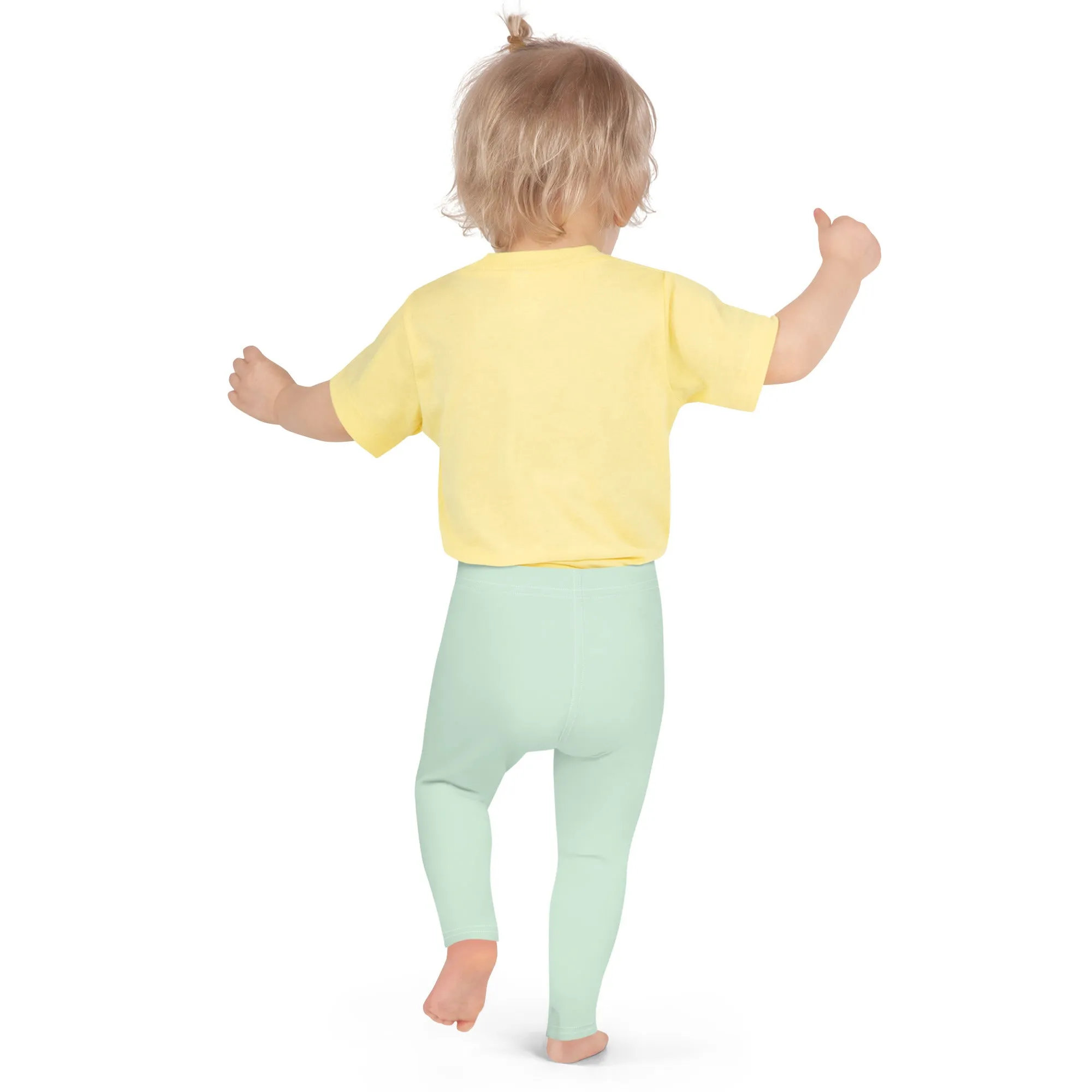 Active Adventures: Solid Color Leggings for Young Girls - Surf Crest