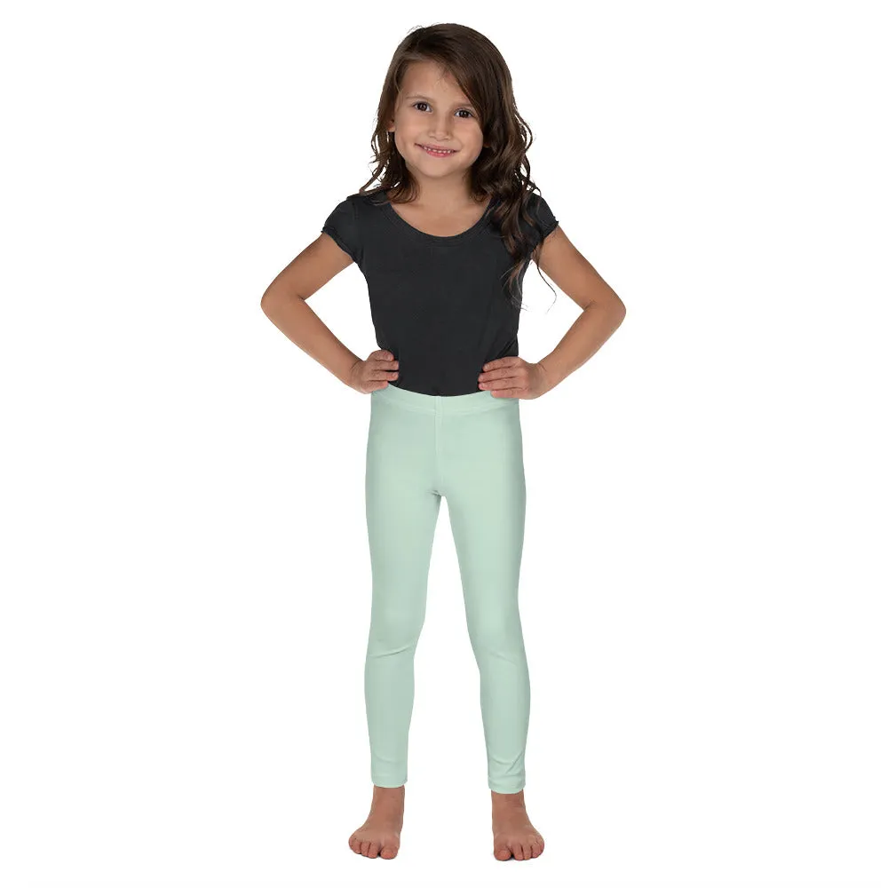 Active Adventures: Solid Color Leggings for Young Girls - Surf Crest