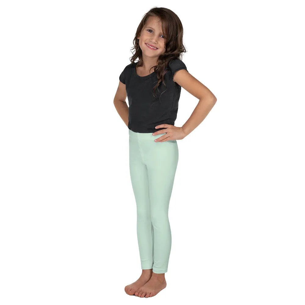 Active Adventures: Solid Color Leggings for Young Girls - Surf Crest