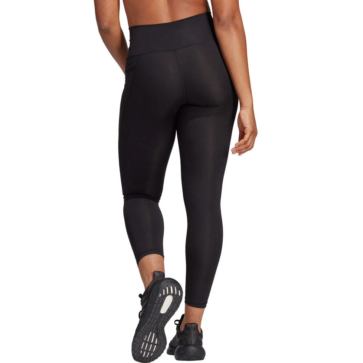 adidas Optime Stash High Waisted 7/8 Tights - Womens - Black