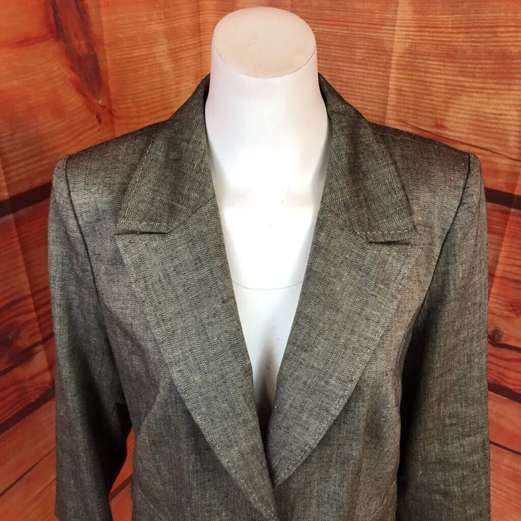 ADRIENNE VITTADINI LINEN BLEND JACKET SIZE 14 TCC