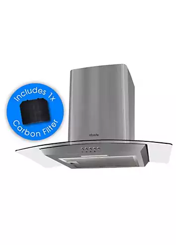 AGCH6031SS 60cm Curved Glass Cooker Hood - Stainless Steel by Abode | Kaleidoscope