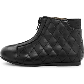 Age of Innocence Nicole Zipper Leather Boots, Black