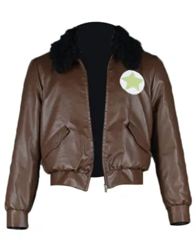 Alfred F Jones Hetalia America Fur Leather Jacket - Ujackets