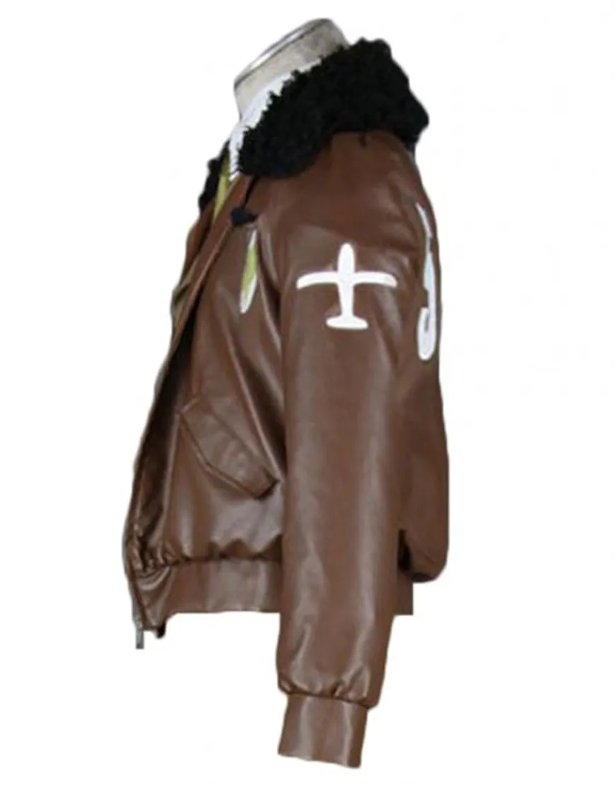 Alfred F Jones Hetalia America Fur Leather Jacket - Ujackets