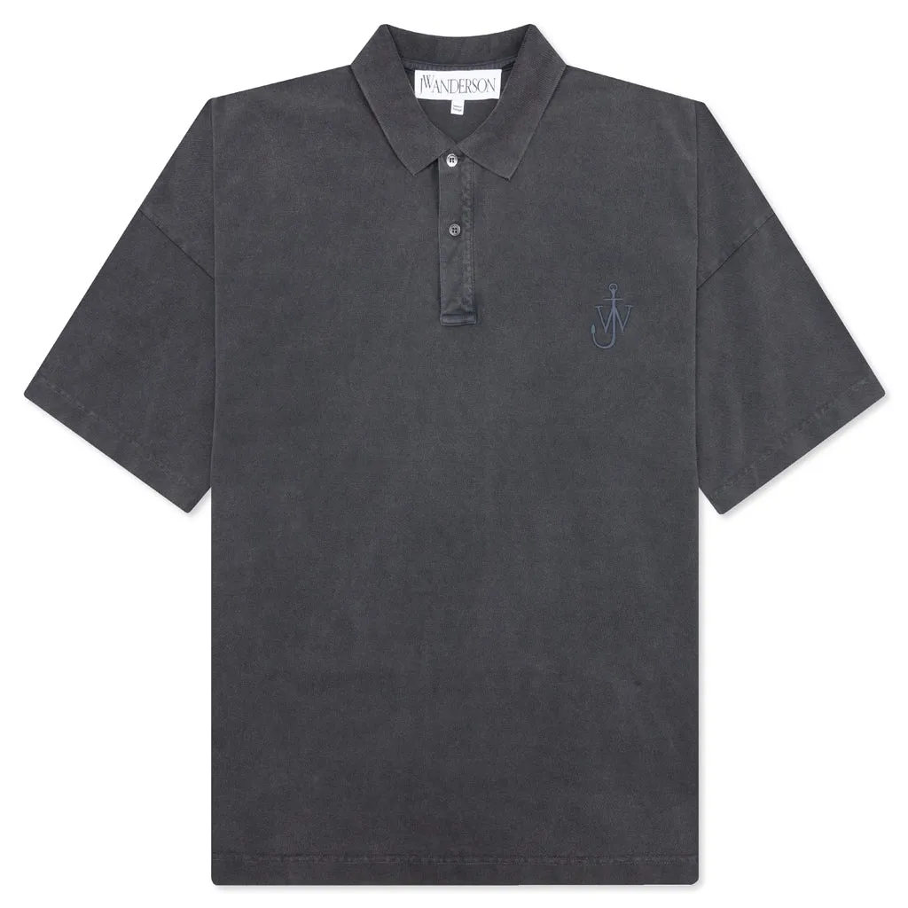 Anchor S/S Polo Shirt - Charcoal