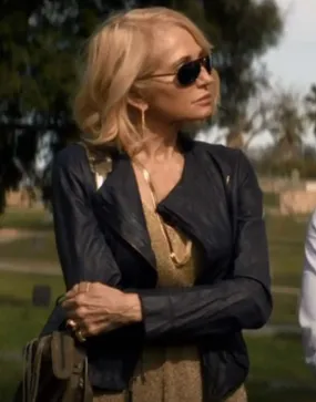 Animal Kingdom S02 Ellen Barkin Black Leather Jacket | Ujackets.com