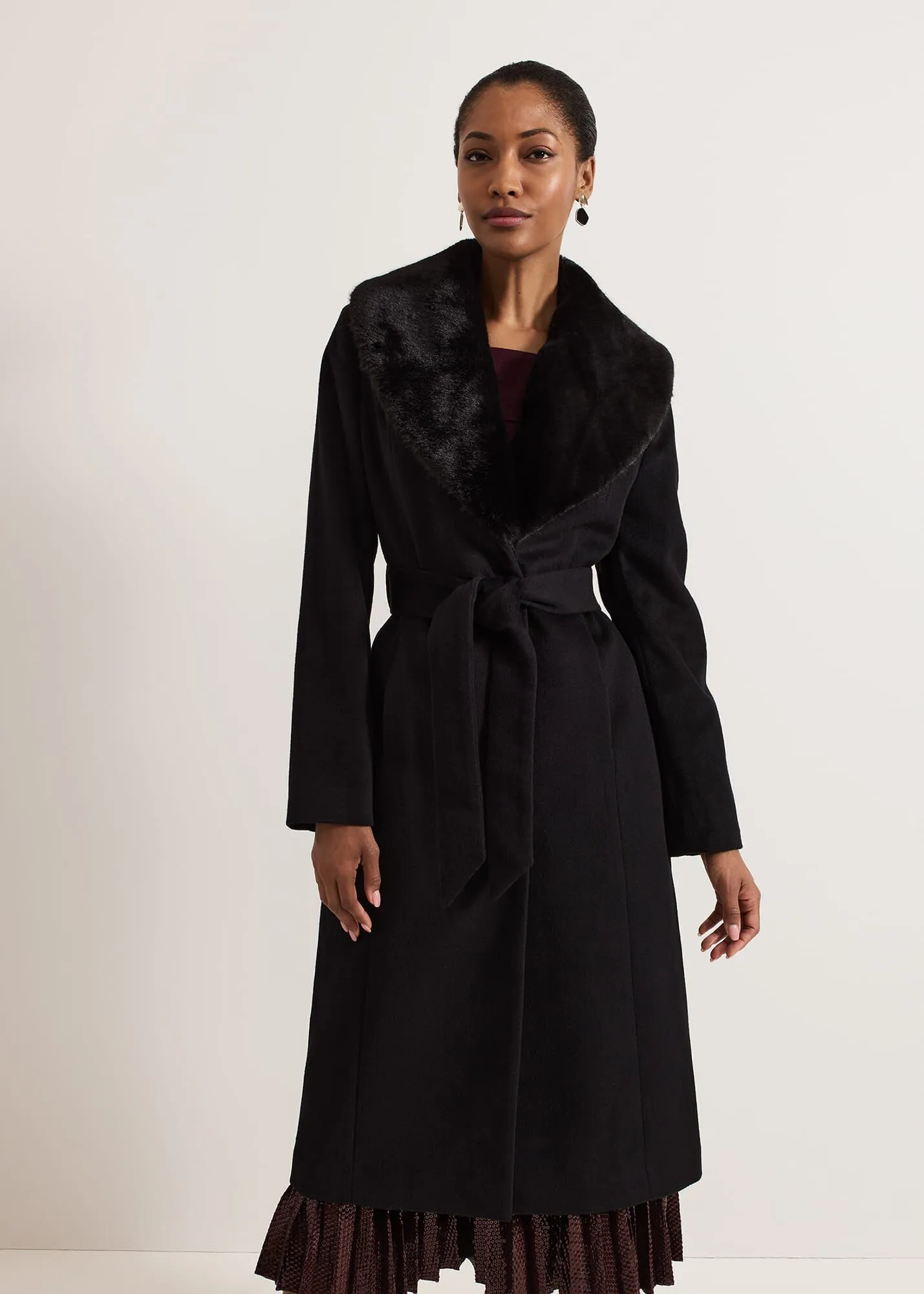 Anouk Fur Collar Event Coat