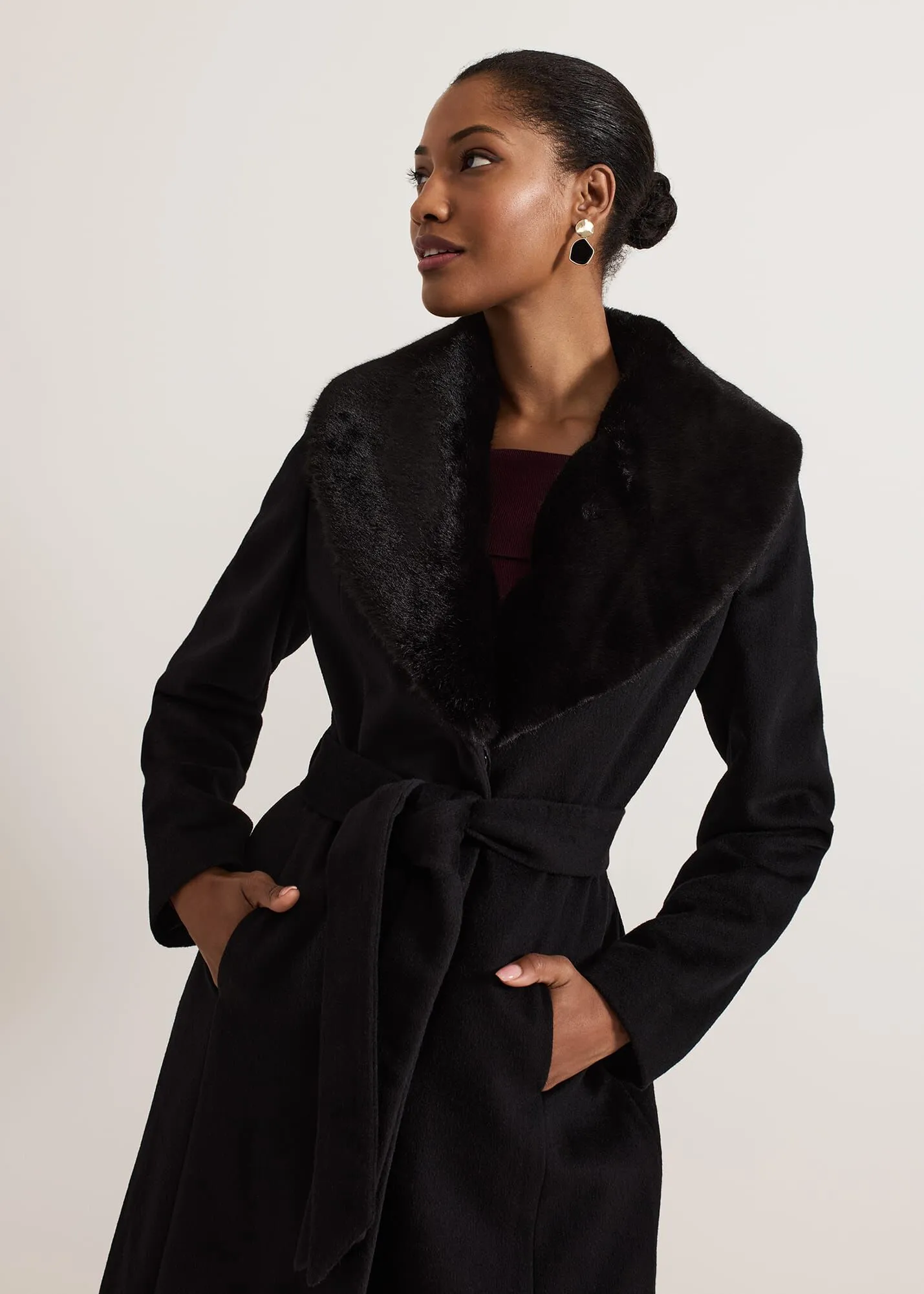 Anouk Fur Collar Event Coat