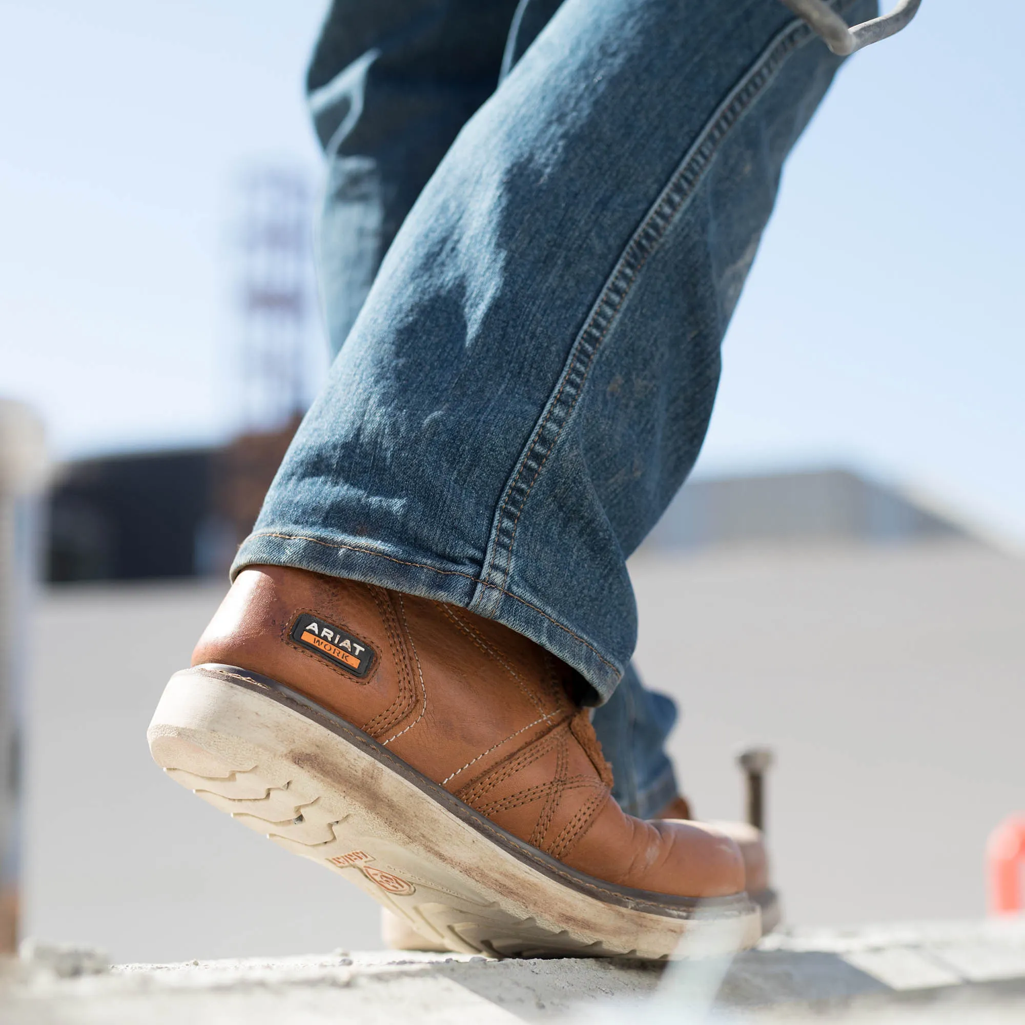 Ariat Mens Rebar 6” inch Wedge Soft Toe Boot- Golden Grizzly