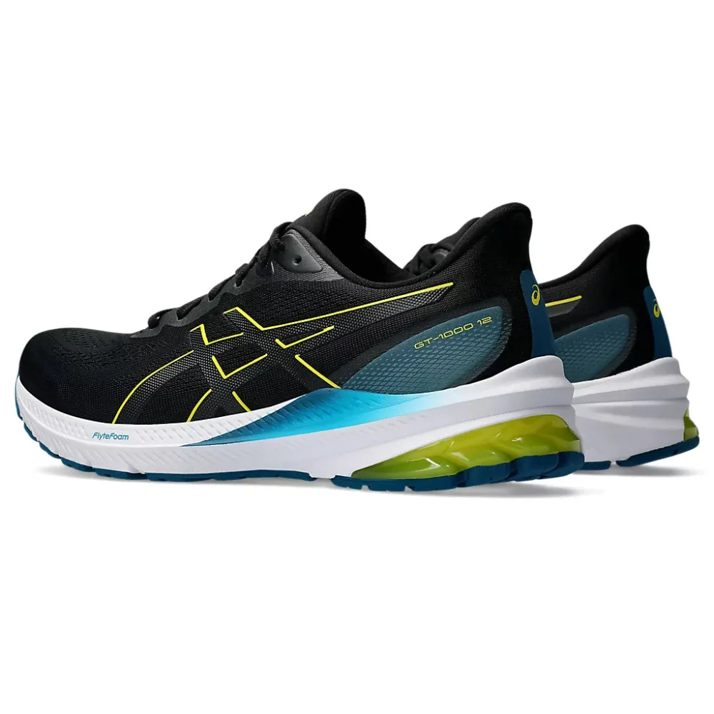 ASICS Men's GT-1000 12 Running Shoe (Black/Bright Yellow)