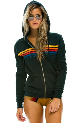 Aviator Nation 5 Stripe Hoodie in Charcoal