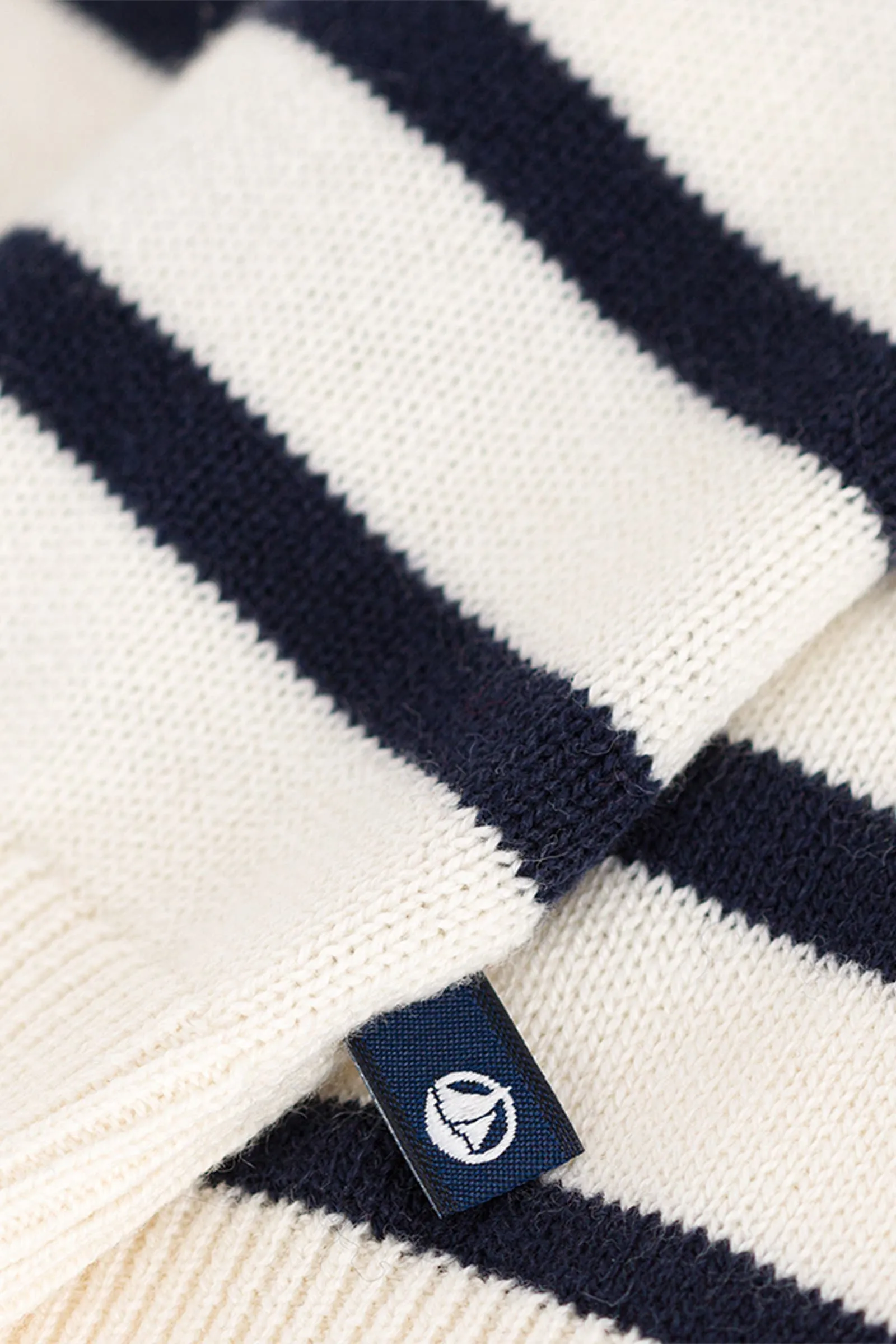 Baby Boys White Navy Legitime Pullover