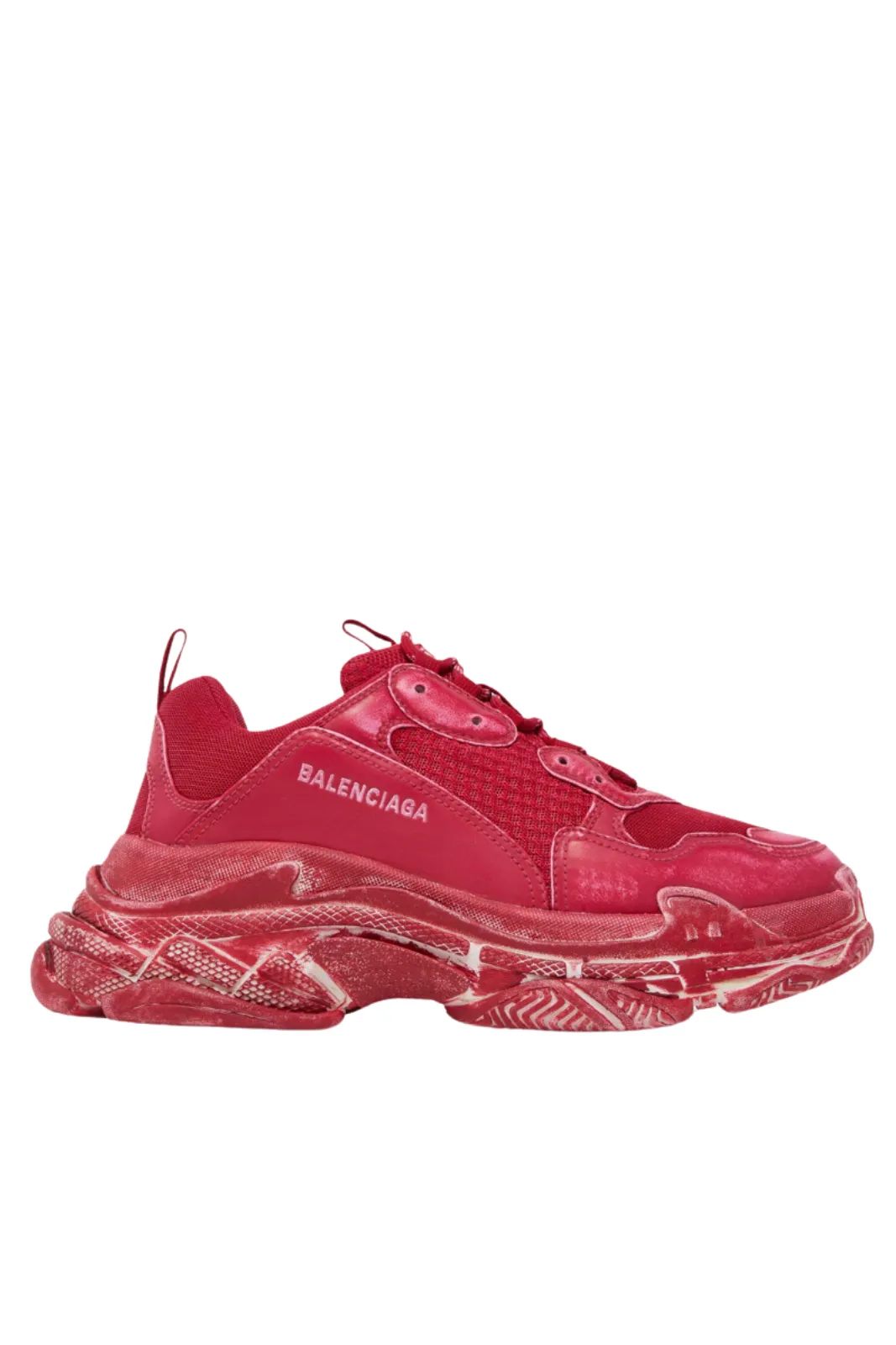 Balenciaga Triple S Sneaker 'Dark Red' Faded