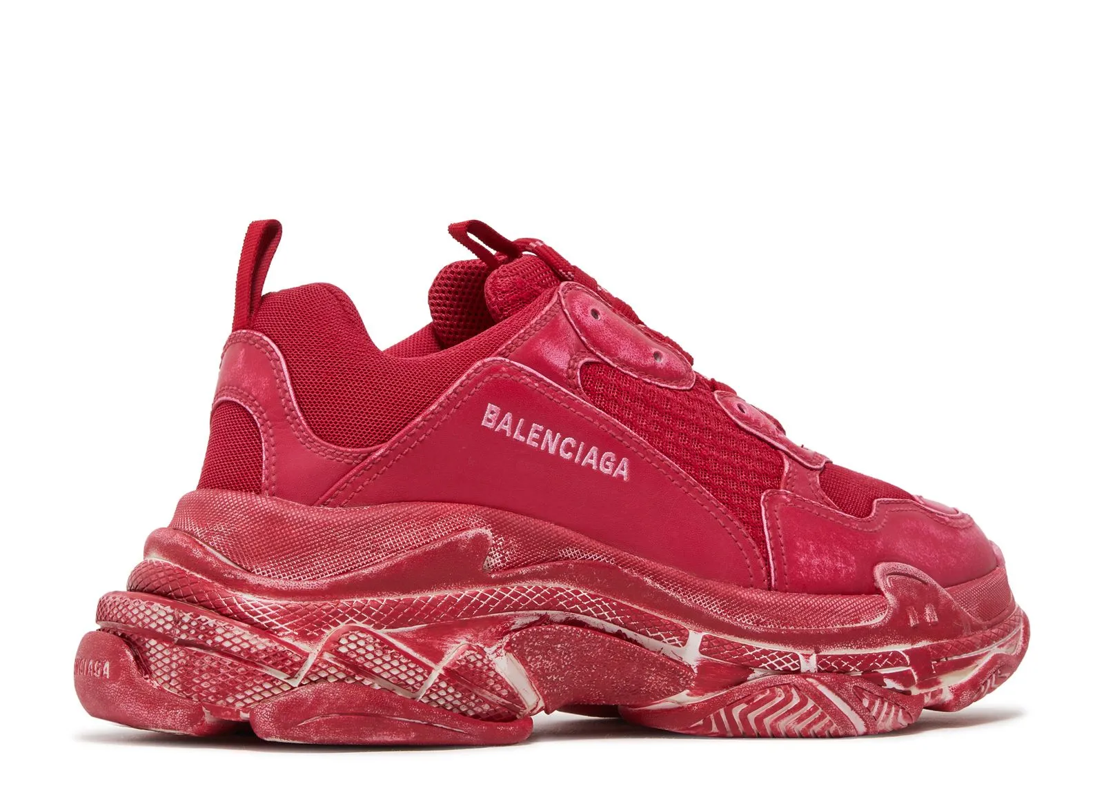 Balenciaga Triple S Sneaker 'Dark Red' Faded