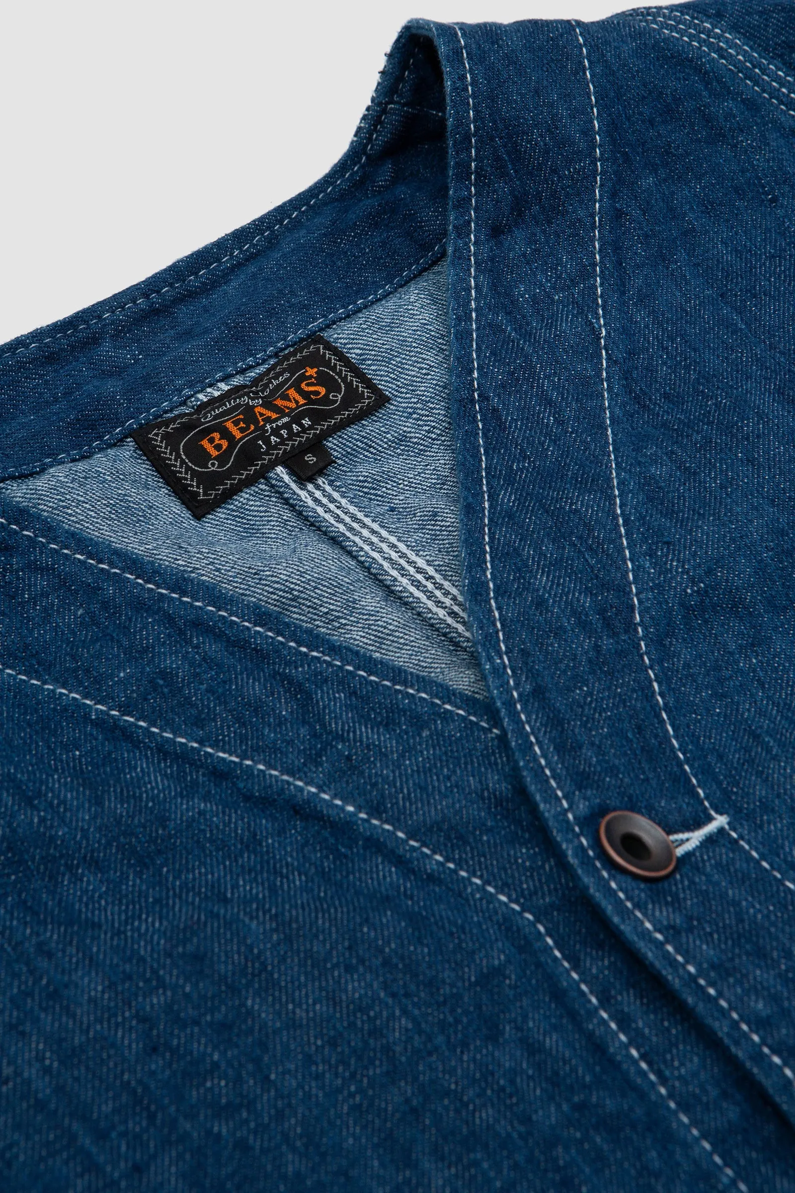 Beams Plus Engineer Jacket Twill Linen Indigo