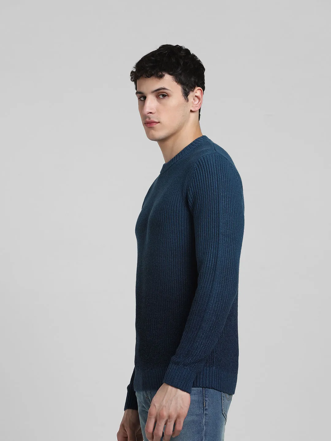 Blue Ombre Knitted Sweater