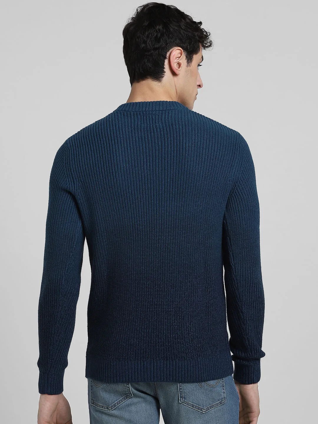 Blue Ombre Knitted Sweater