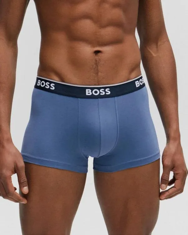 BOSS SHOES & ACCESSORIES Boss Logo Waistband Stretch Cotton Trunks 3 Pack - Multi