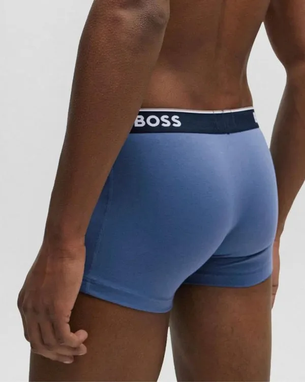 BOSS SHOES & ACCESSORIES Boss Logo Waistband Stretch Cotton Trunks 3 Pack - Multi