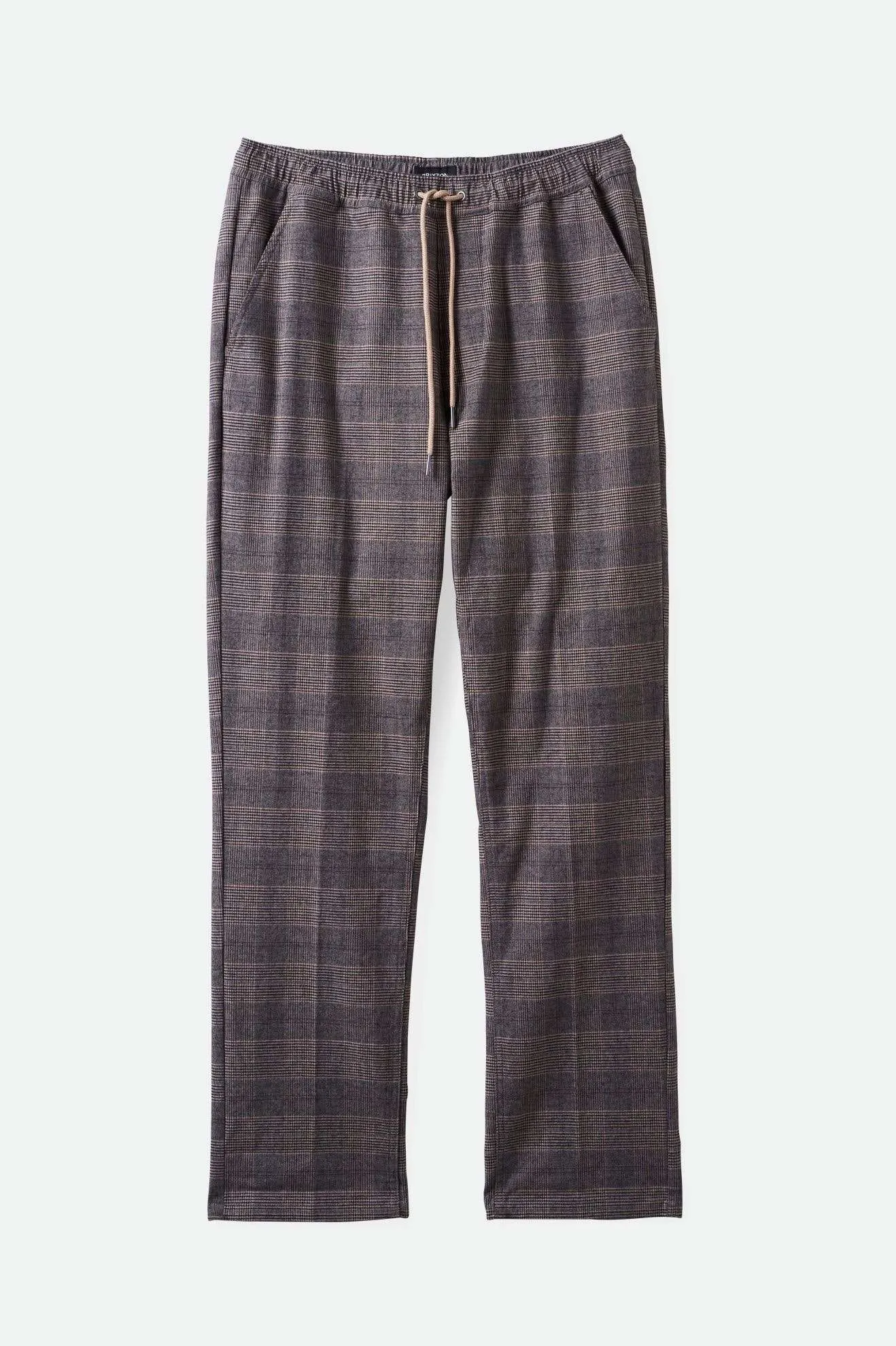 Broadway Houndstooth E-waist Relaxed Pant - Brown/Cream Houndstooth