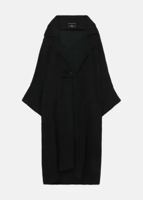 Buttoned Square Coat - Black