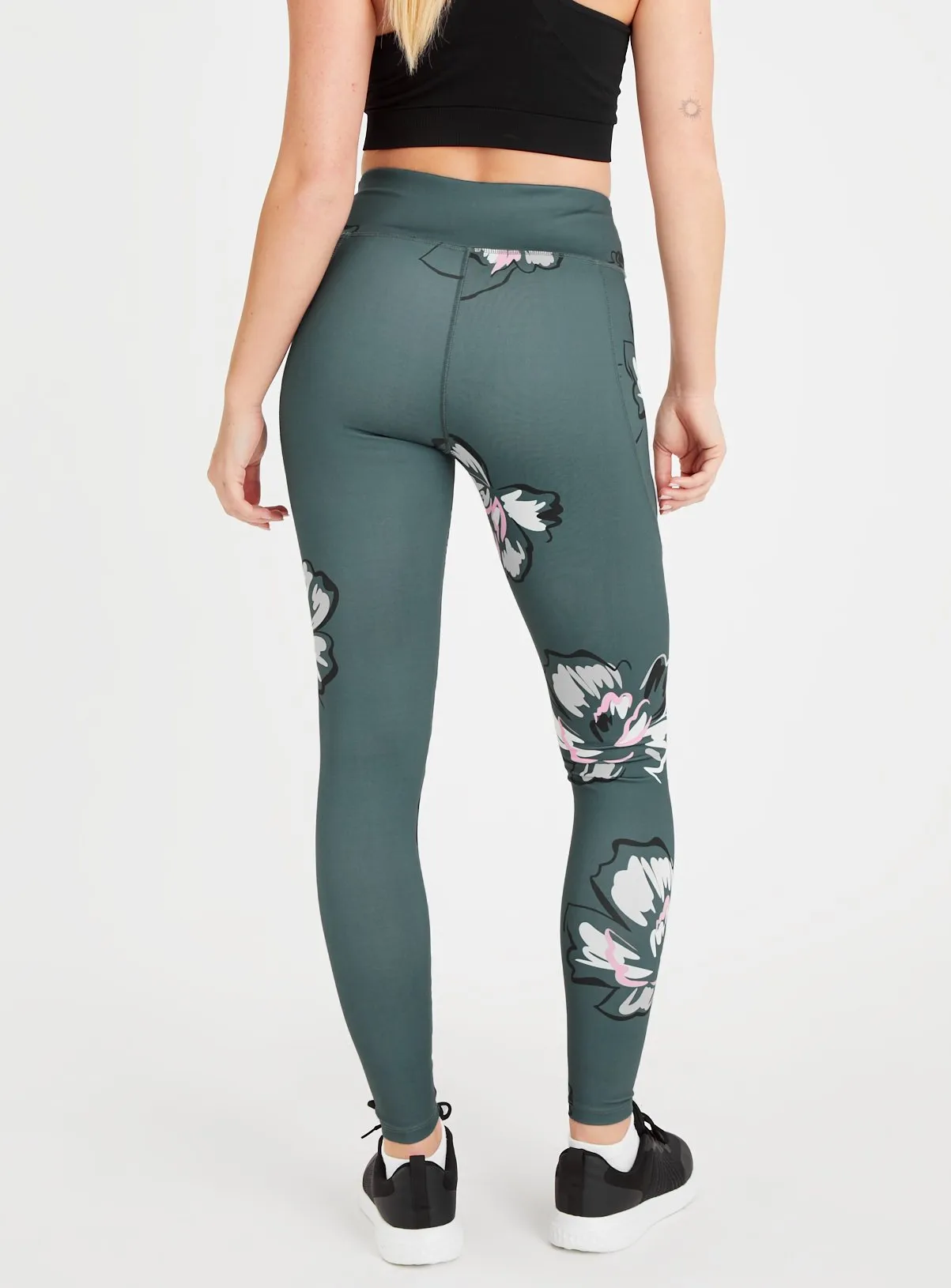 Buy Active Green Floral Leggings 22 | Leggings | Tu