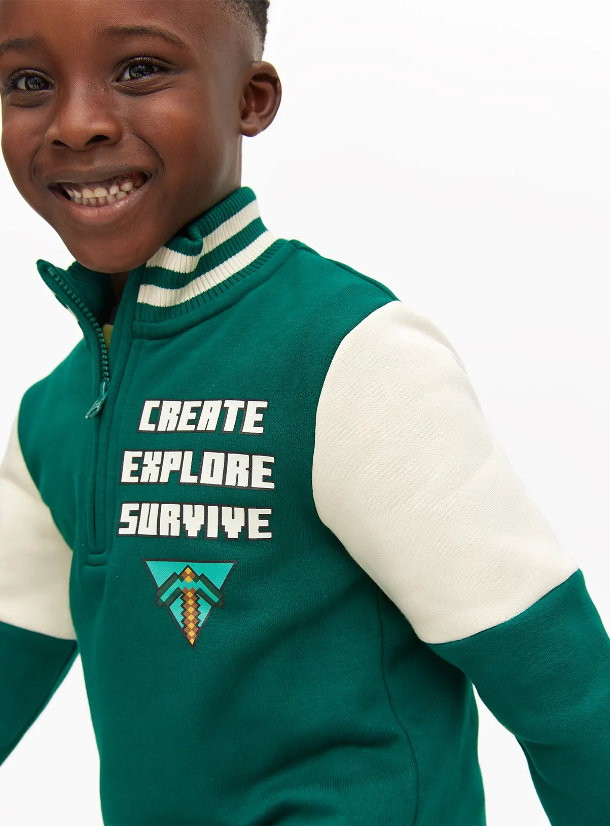 Buy Minecraft Green Funnel Sweatshirt 7 years | Jumpers and hoodies | Tu