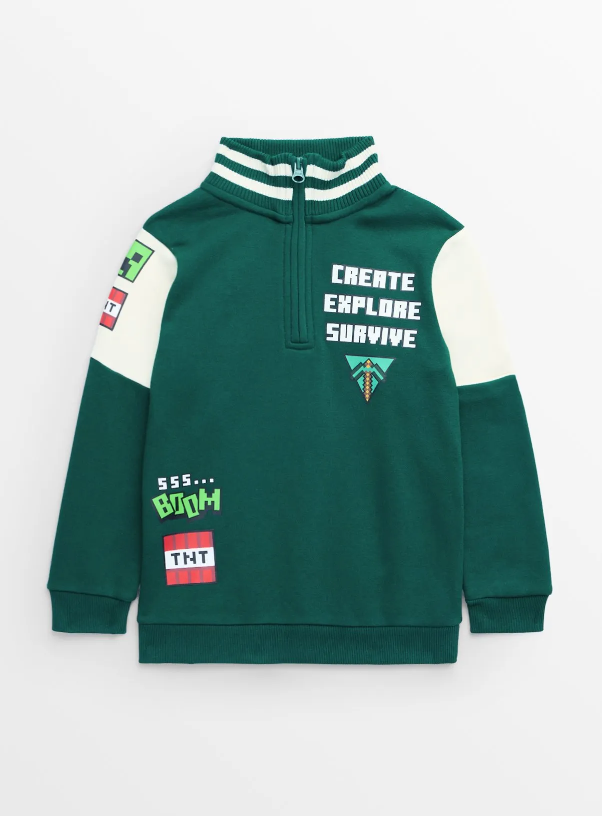 Buy Minecraft Green Funnel Sweatshirt 7 years | Jumpers and hoodies | Tu