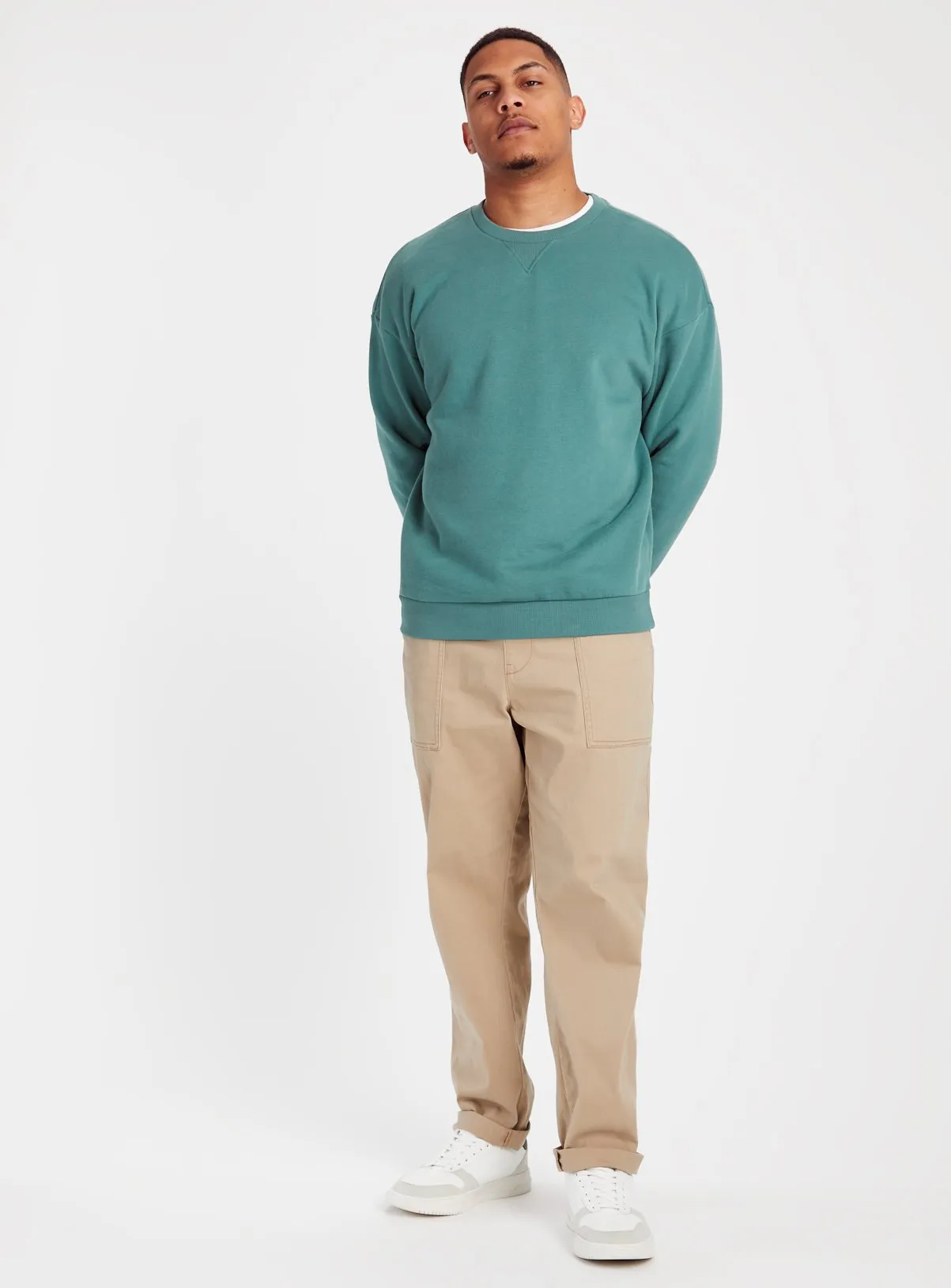 Buy Teal Dropped Shoulder Sweatshirt XL | Sweatshirts and hoodies | Tu