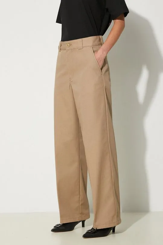 Carhartt WIP trousers Craft Pant women's beige color I032968.8Y01