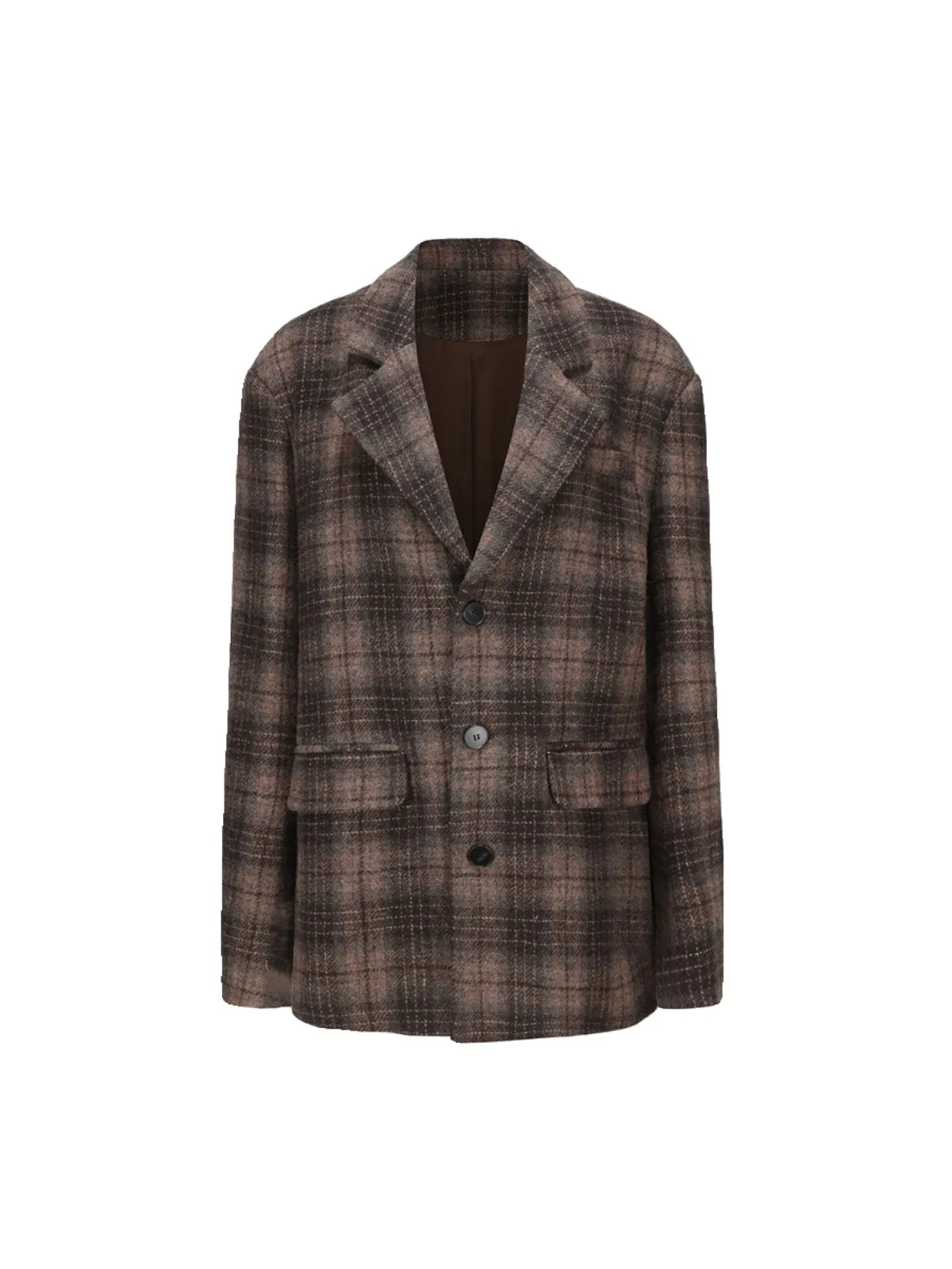 Checked Retro Oversize Casual Jacket