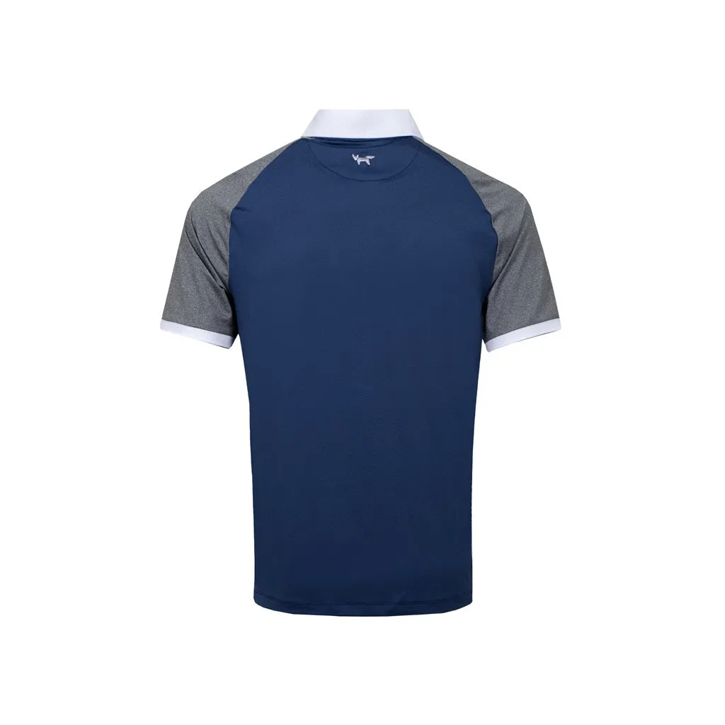 Color Block Raglan Polo Total Eclipse