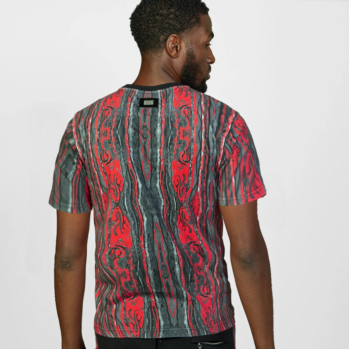 COOGI Classic Red-Black All Over Crewneck Tee