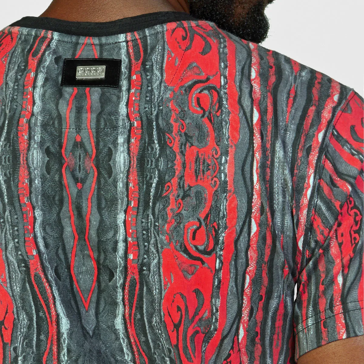 COOGI Classic Red-Black All Over Crewneck Tee