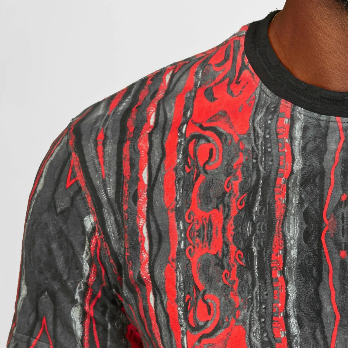 COOGI Classic Red-Black All Over Crewneck Tee