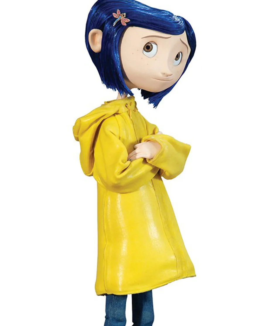 Coraline Yellow Hooded Coat | Coraline Yellow Rain Coat | Ujackets.com