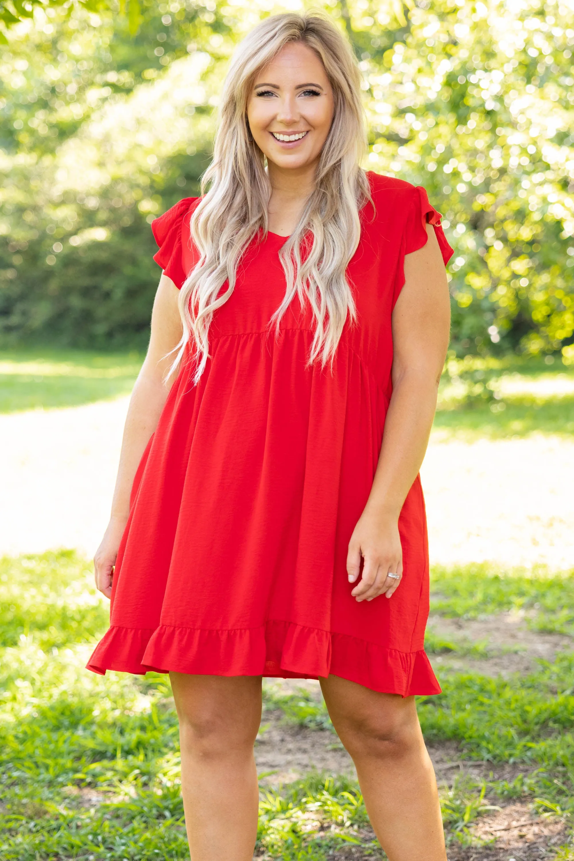 Cozy Cabana Dress, Tomato