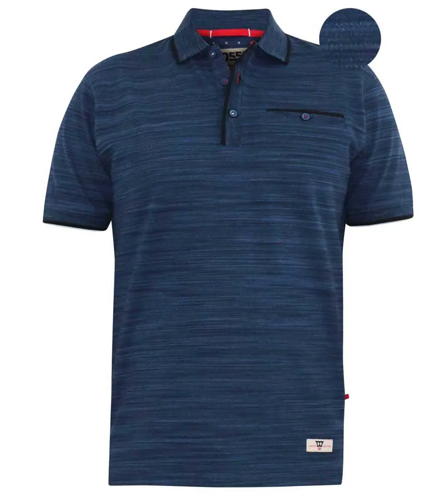 D555 Mens Pique Polo With Ribbed Cuffs And Collar (FOXLEY)