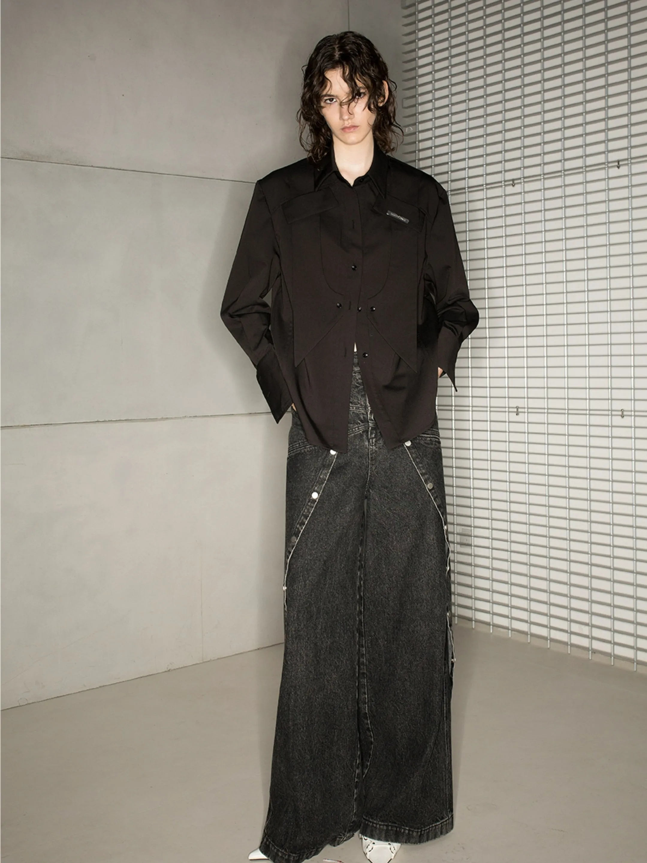 Denim Nichi Set-Up Casual Jacket&Wide-Pants