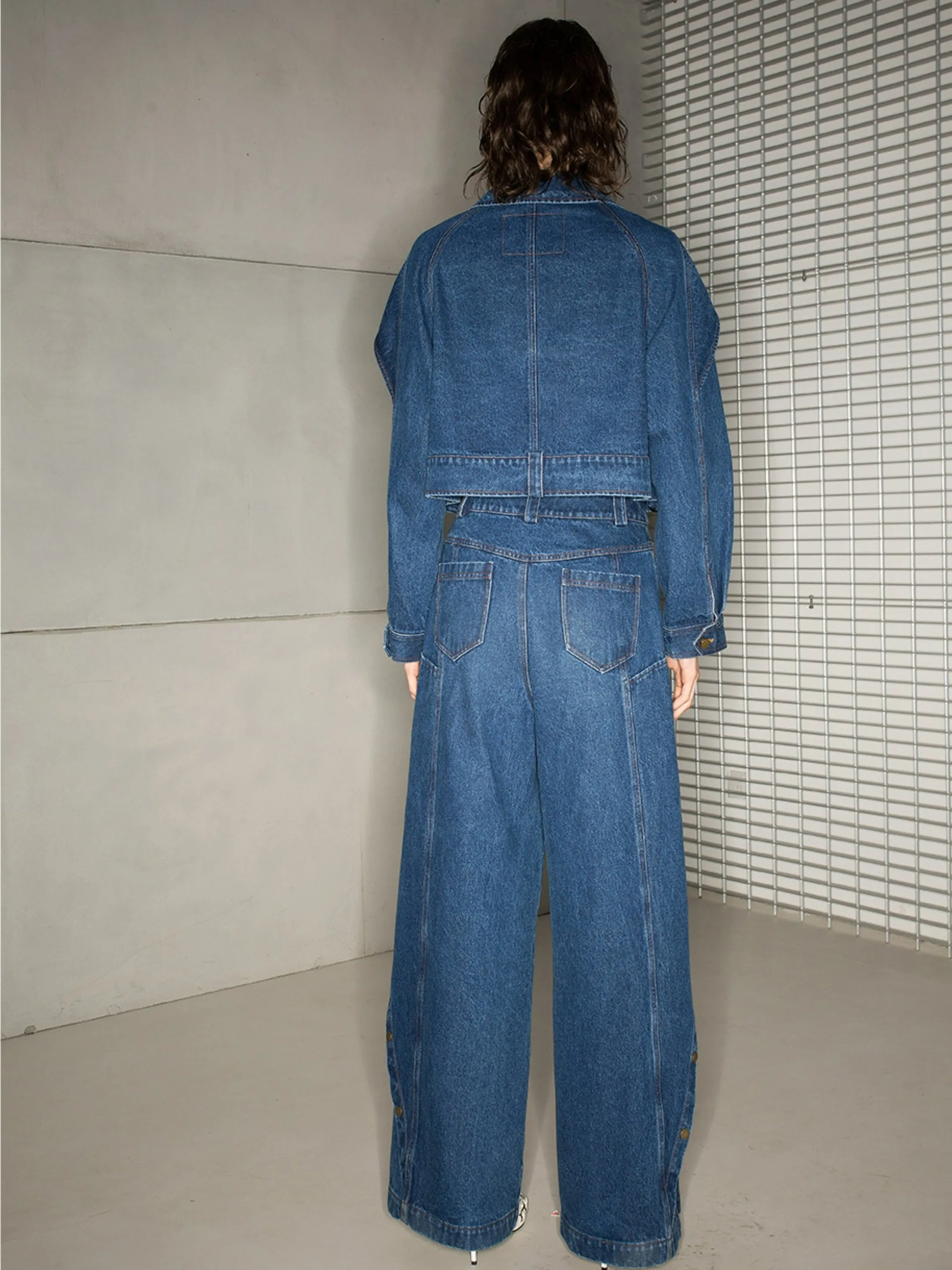 Denim Nichi Set-Up Casual Jacket&Wide-Pants