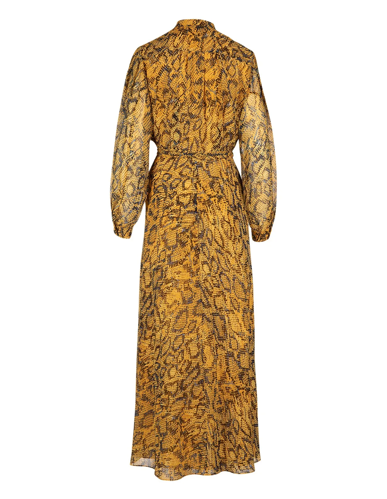 Dress Diane Vonfurstemberg Snake Print Tied Waist Maxi Dress