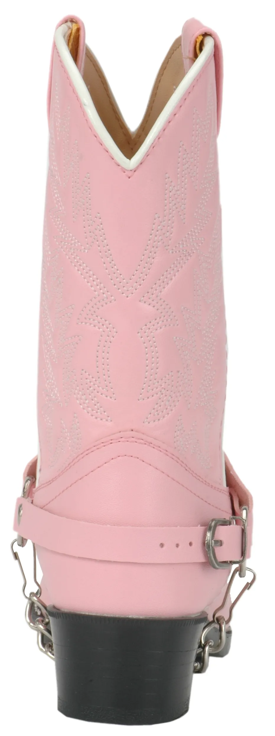 Durango Kids Pink with Rhinestone Strap Cowboy Boots