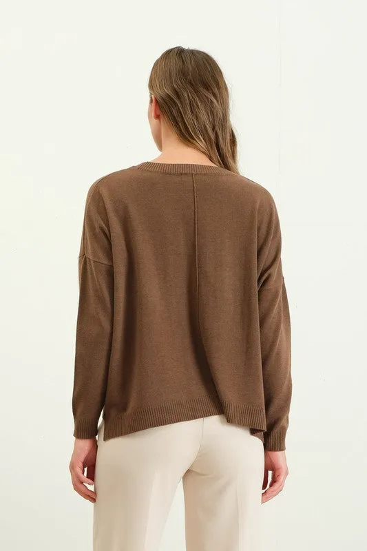 Eddie Lightweight Sweater (Brown)