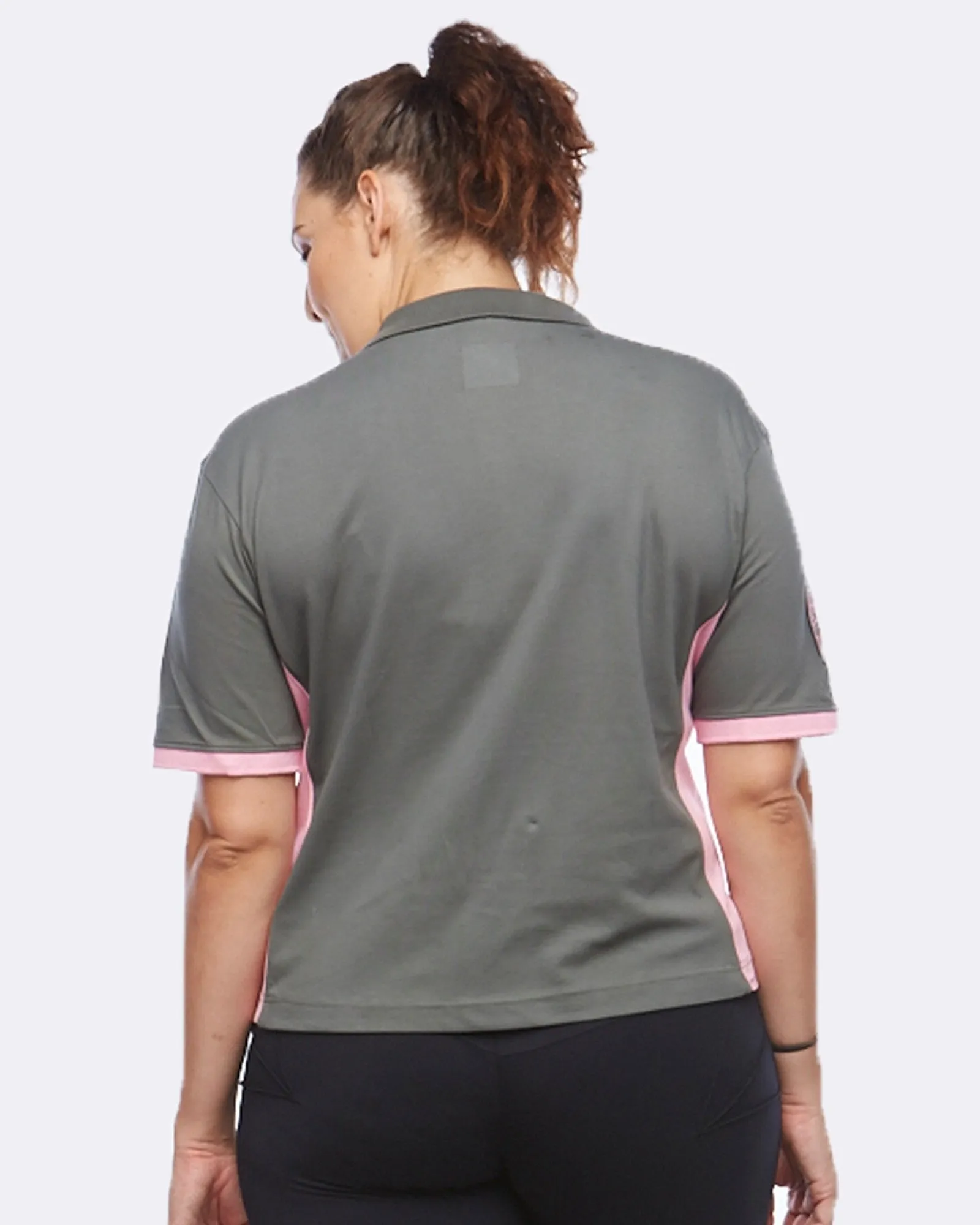 EQ Polo - Charcoal / Pink