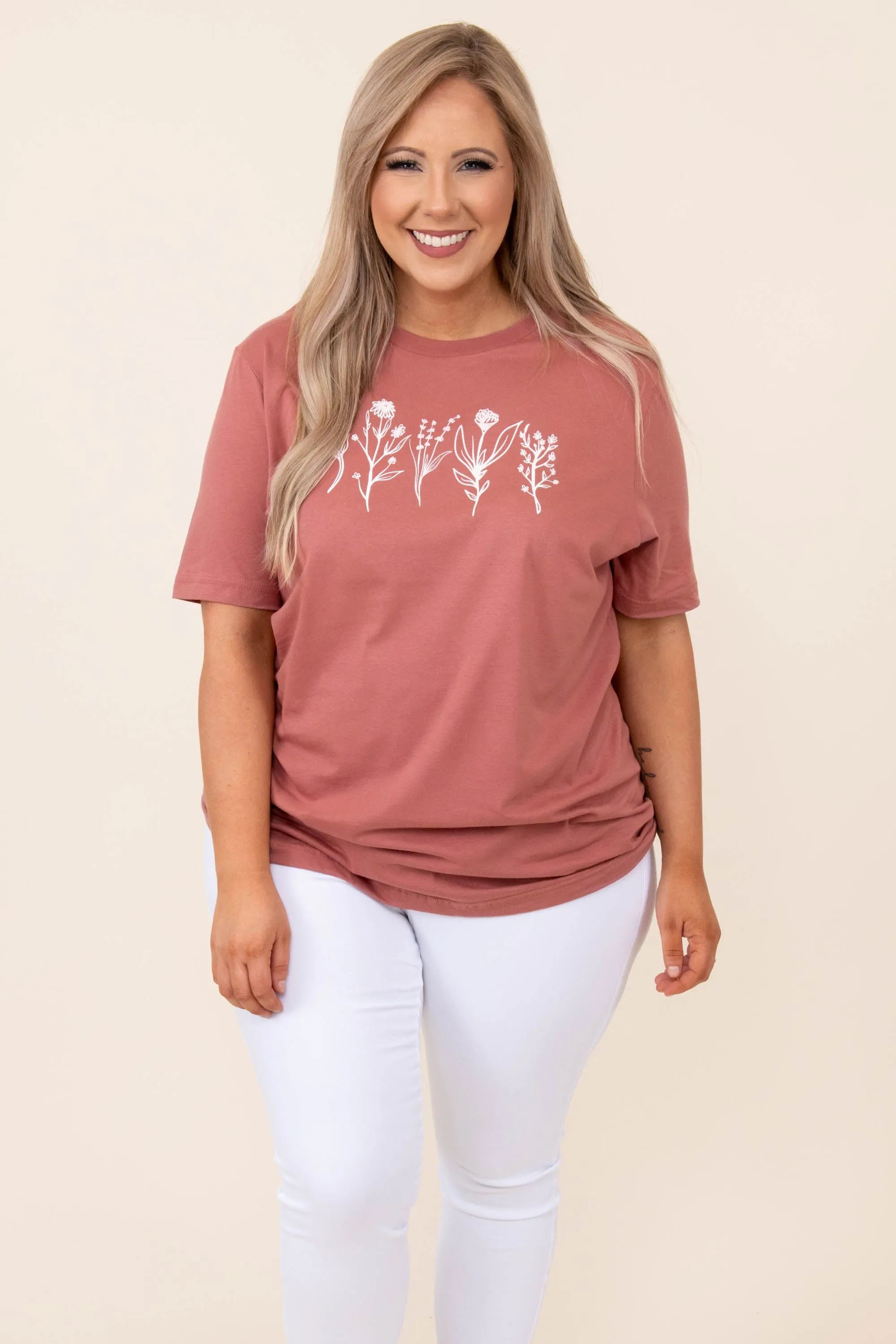 Ever Bloom Tee, Mauve