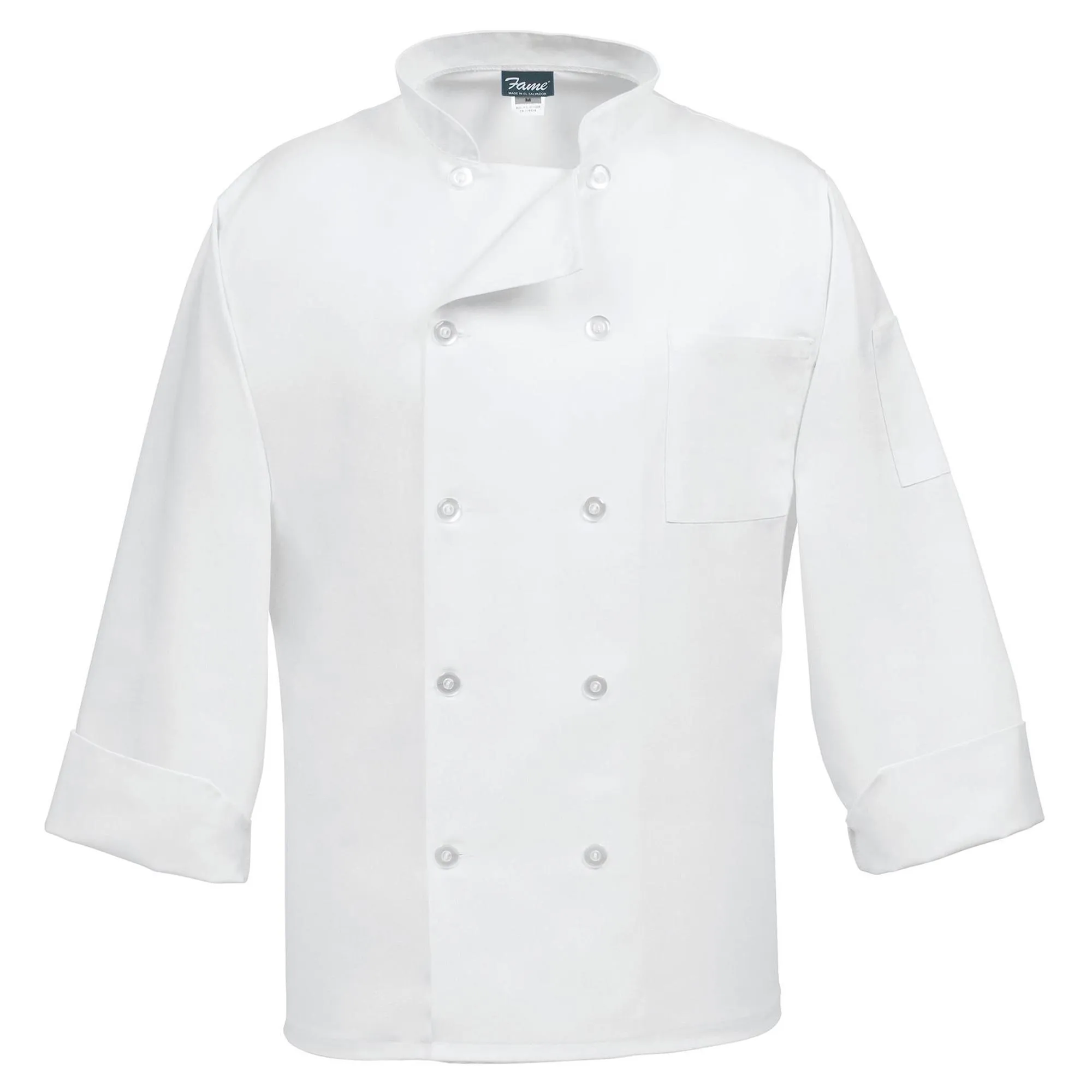 Fame C10P-3/4 10 Button 3/4 Sleeve Chef Coat - White